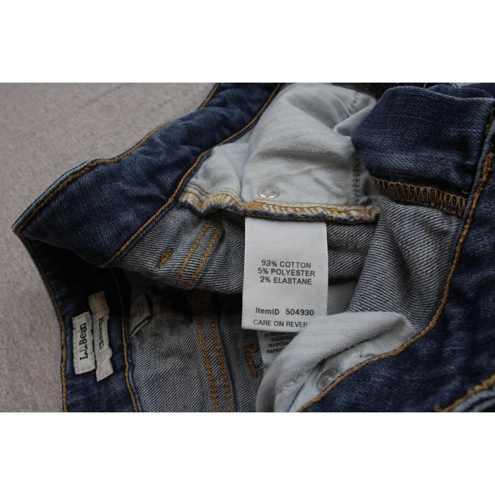 LL Bean Jeans Womens Size 10 Blue Cotton Blend Stretch Classic Fit Bootcut
